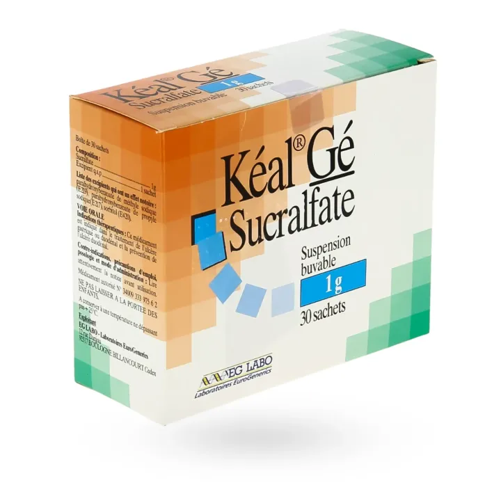 Keal Gé 1 g sucralfate 30 sachets - Traitement ulcère gastrique et duodénal | Pharmacie en ligne