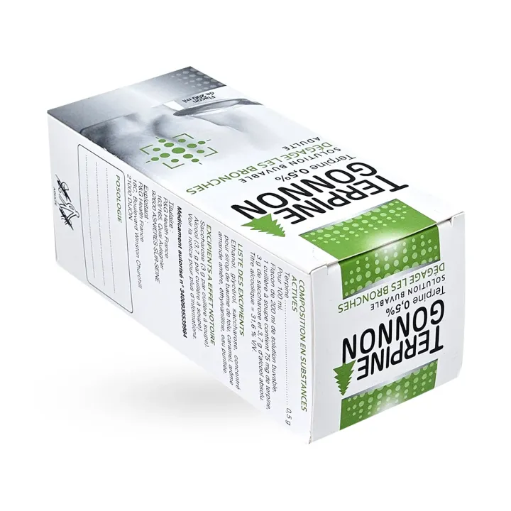 Terpine Gonnon 0,5 % solution buvable - Expectorant toux grasse adulte | Pharmacie en ligne