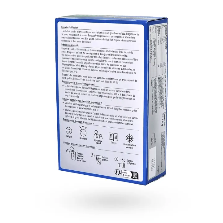 Berocca Magnésium double action 14 sachets citron 2