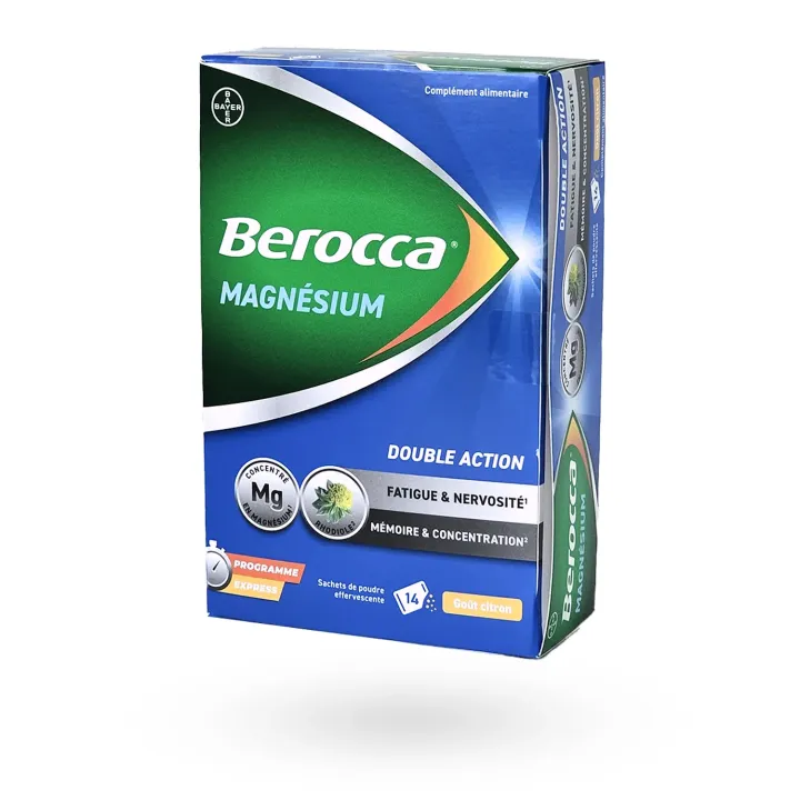 Berocca Magnésium double action 14 sachets citron 4