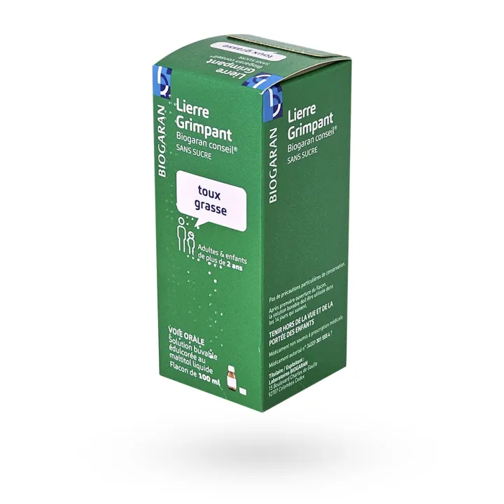 Lierre Grimpant Biogaran Conseil sirop sans sucre 100 ml 2