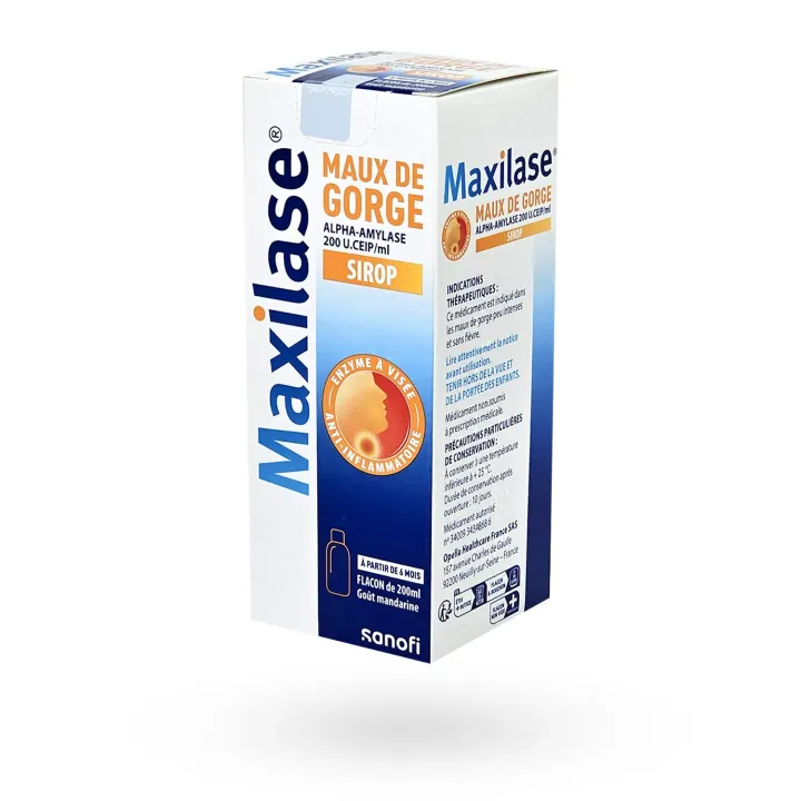 Maxilase sirop maux de gorge mandarine 200 ml 2