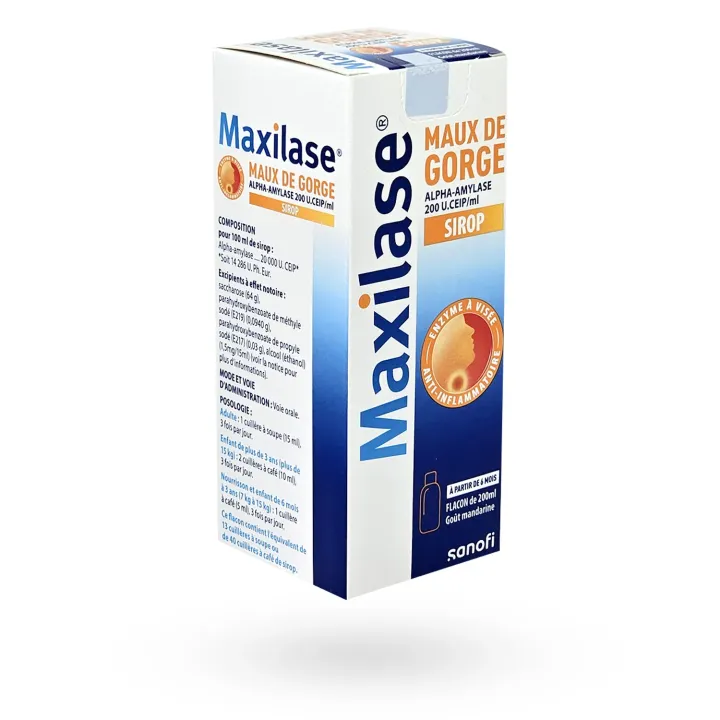 Maxilase sirop maux de gorge mandarine 200 ml 3