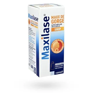 Maxilase sirop maux de gorge mandarine 200 ml