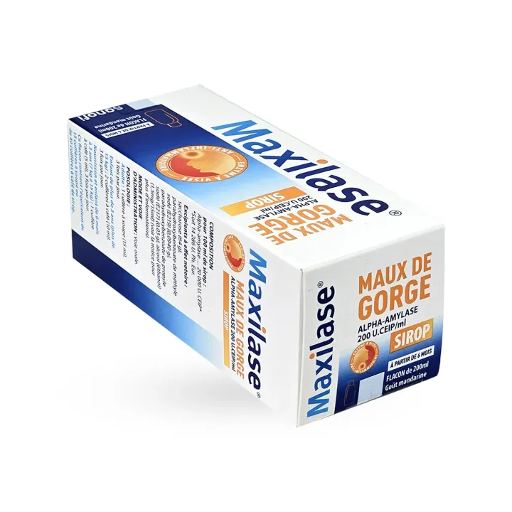 Maxilase sirop maux de gorge mandarine 200 ml 5