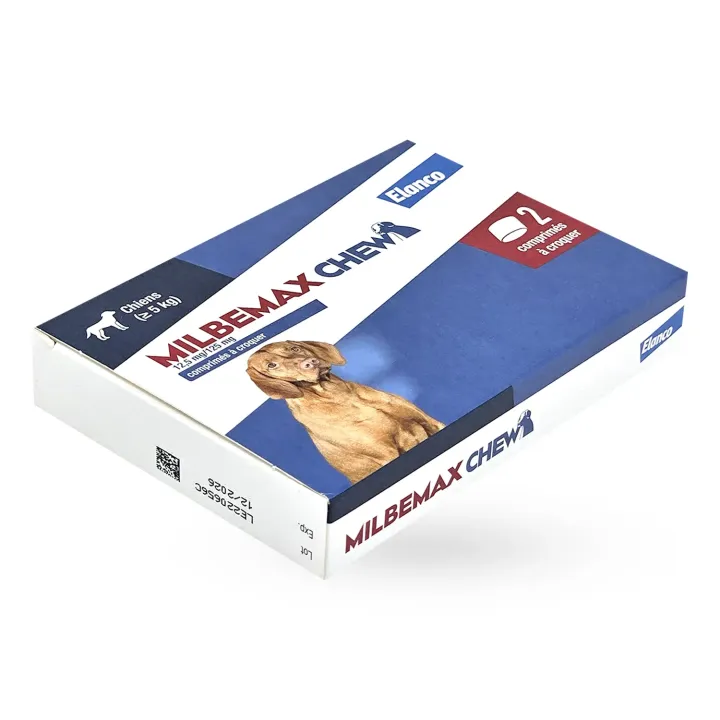 Milbemax Chew 12,5 mg/125 mg 2 comprimés à croquer | Pharmacie en ligne
