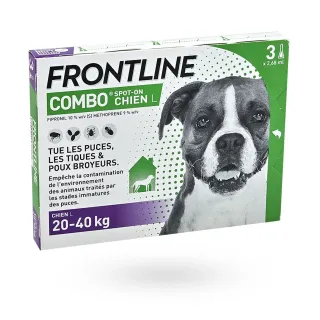 Frontline Combo Spot-on Chien L 20-40 kg 3 pipettes