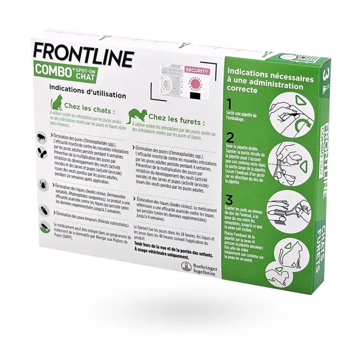 Frontline Combo Spot-on Chat 3 ou 6 pipettes - Anti-puces et tiques chat et furet | Pharmacie en ligne