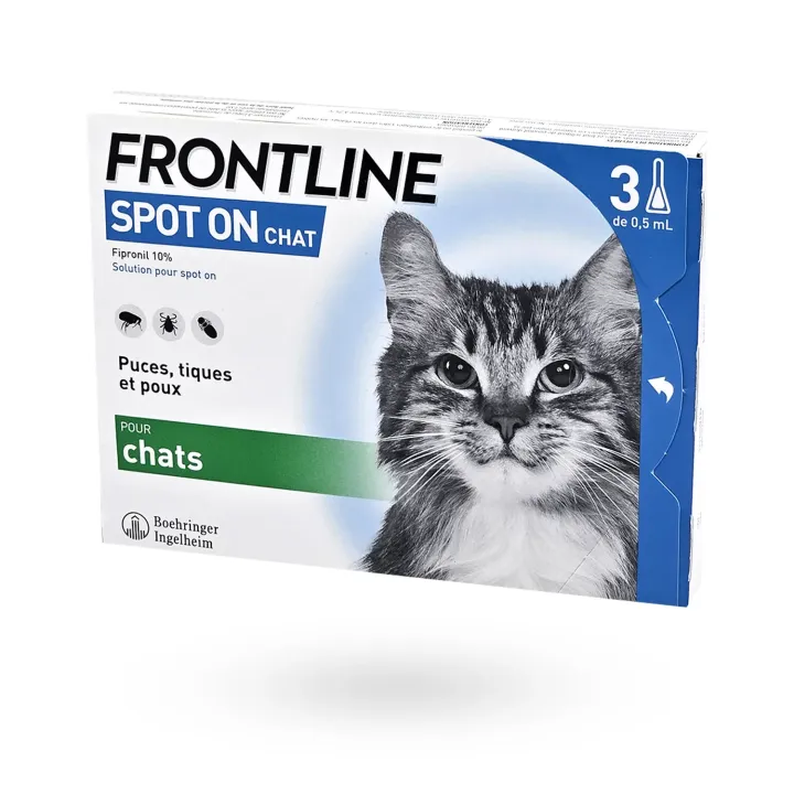 Frontline Spot On Chat 3 ou 6 pipettes - Anti-puces et anti-tiques chat | Pharmacie en ligne