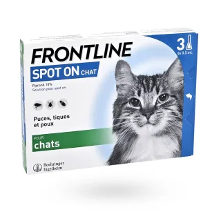 Frontline Spot On Chat 3 pipettes antiparasitaires