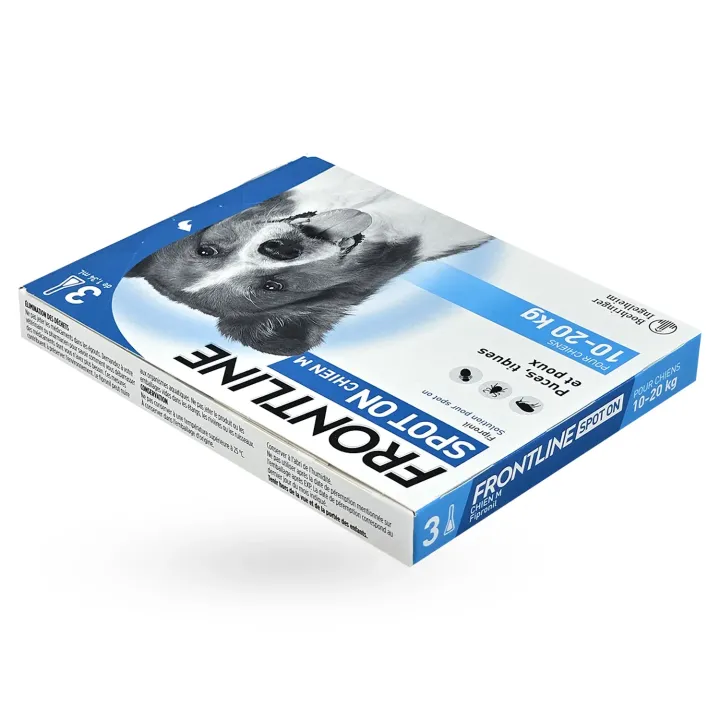Frontline Spot On Chien M 10-20 kg 3 pipettes - Anti-puces et anti-tiques chien | Pharmacie en ligne