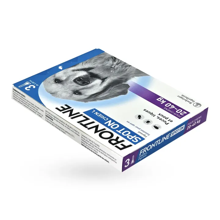 Frontline Spot On Chien L 20-40 kg 3 pipettes - Anti-puces et anti-tiques chien | Pharmacie en ligne
