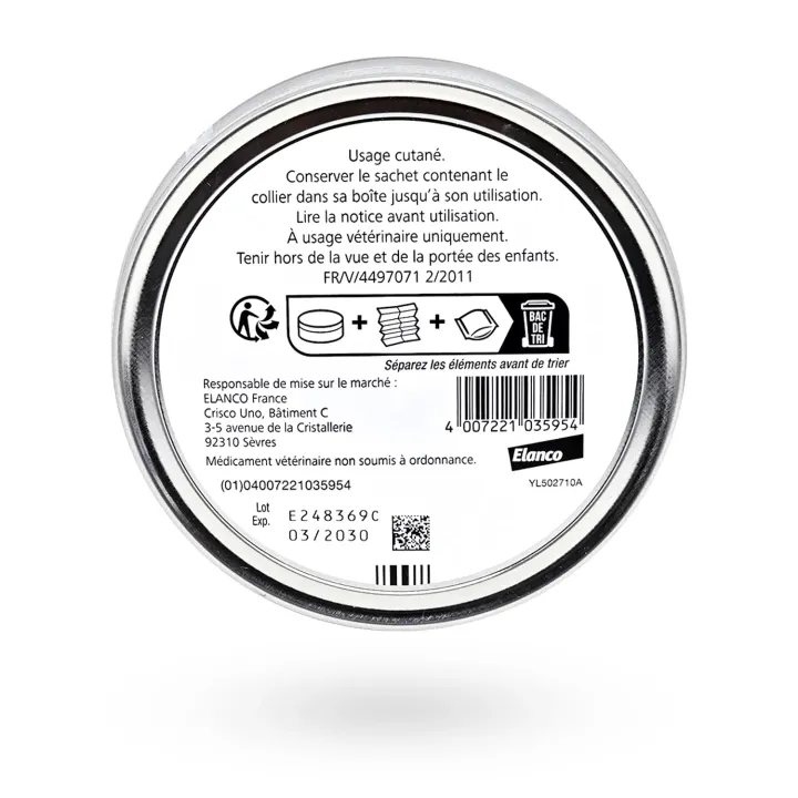 Seresto collier anti-puces petits chiens 38 cm - Protection 7 à 8 mois | Pharmacie en ligne