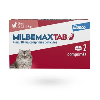 MilbemaxTab chatons 4 mg/10 mg 2 comprimés