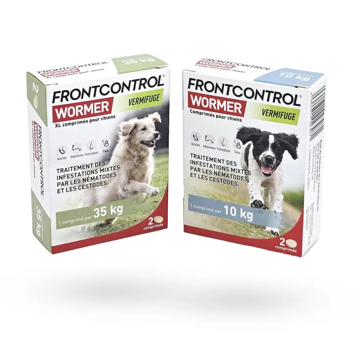 Frontcontrol Wormer vermifuge pour chiens 2 comprimés | Pharmacie en ligne