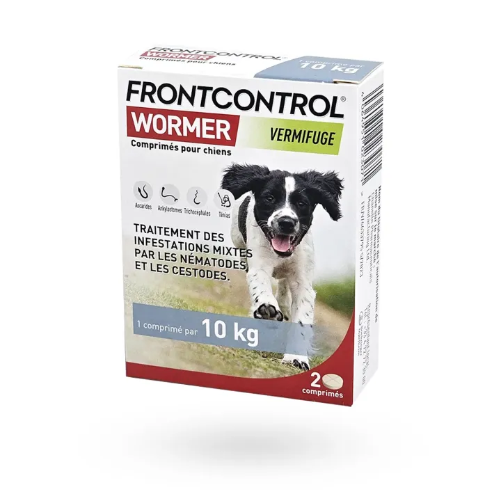 Frontcontrol Wormer vermifuge pour chiens 2 comprimés | Pharmacie en ligne
