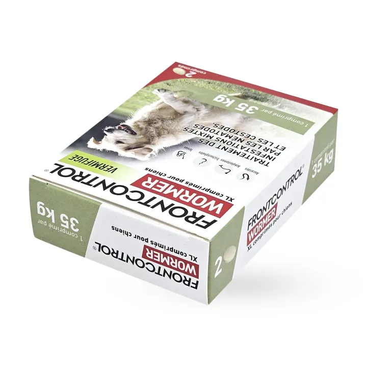 Frontcontrol Wormer XL vermifuge pour grands chiens 2 comprimés | Pharmacie en ligne