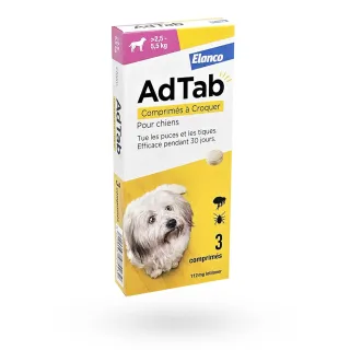 AdTAb comprimés à croquer antiparasitaires pour chiens | 2,5/5,5 kg