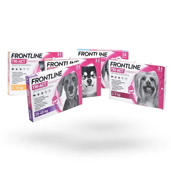 Frontline Tri-Act solution pour spot-on Chiens 3 pipettes