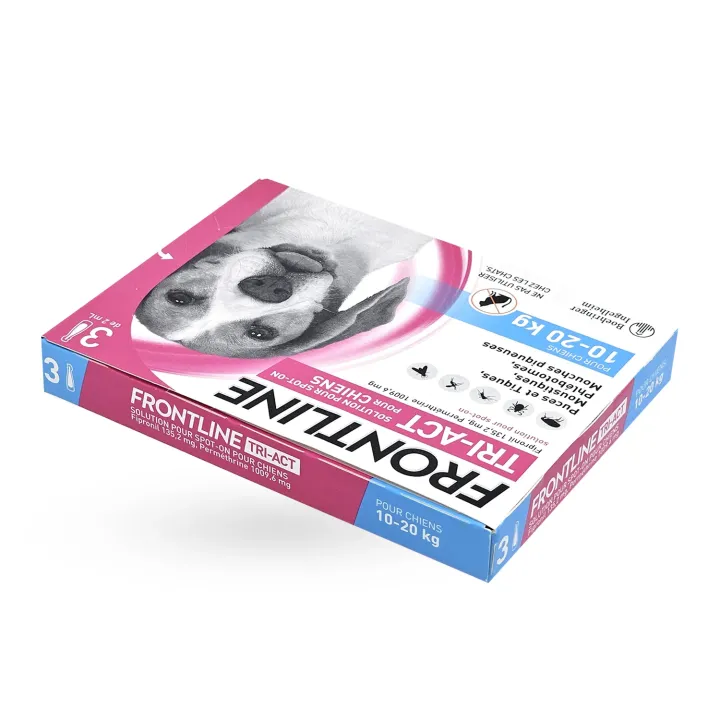 Frontline Tri-Act Chien 10-20 kg 3 pipettes – Pipette anti-puces et tiques | Pharmacie en ligne