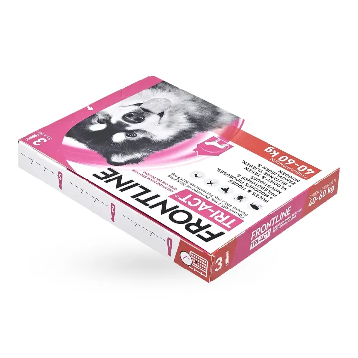 Frontline Tri-Act Chien 40-60 kg 3 pipettes – Anti-puces, tiques et insectes piqueurs | Pharmacie en ligne