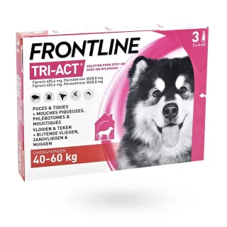 Frontline Tri-Act solution pour spot-on Chiens 40-60 kg 3 pipettes