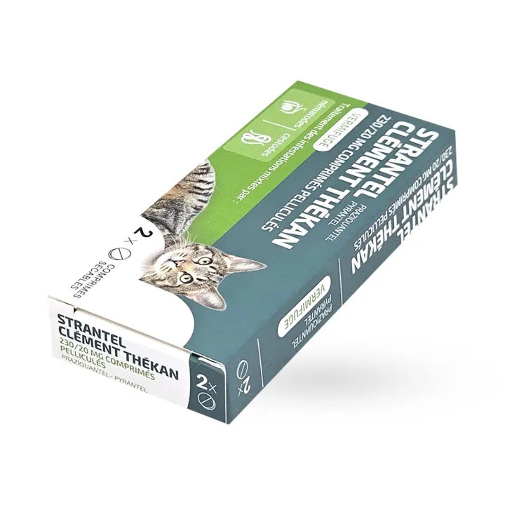 Strantel Vermifuge Chats Clément Thékan 2 et 4 comprimés | Pharmacie en ligne
