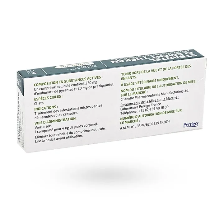 Strantel Vermifuge Chats Clément Thékan 2 et 4 comprimés | Pharmacie en ligne