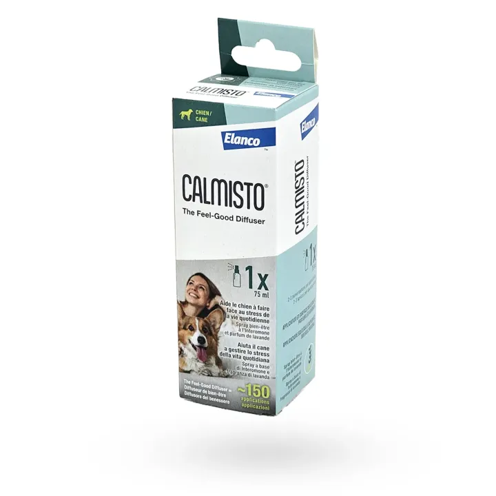 Calmisto spray bien-être chien 75 ml – Spray anti-stress chien à l’interomone | Pharmacie en ligne