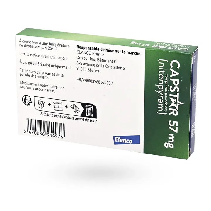 Capstar chien 57 mg anti-puces 6 comprimés – Comprimé anti-puces chien 11 kg | Pharmacie en ligne