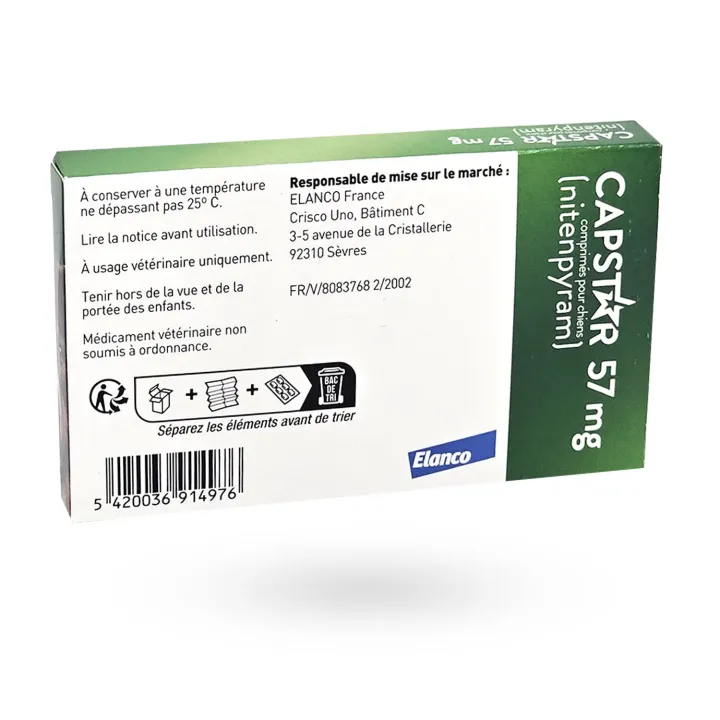 Capstar chien 57 mg anti-puces 6 comprimés – Comprimé anti-puces chien 11 kg | Pharmacie en ligne