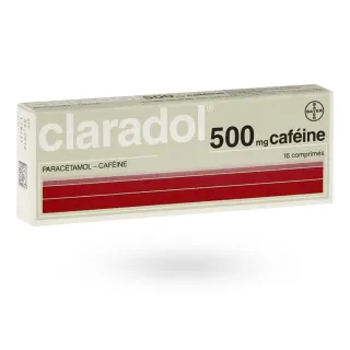 Claradol 500 mg caféine paracétamol 16 comprimés