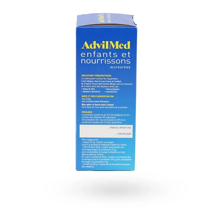 AdvilMed enfants et nourrissons 20 mg/1 ml 200 ml - Fièvre et douleur | Pharmacie en ligne