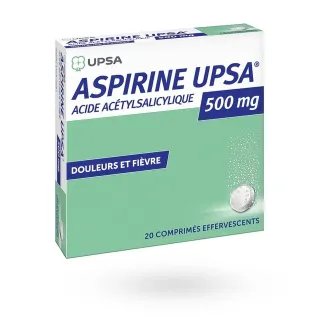 Aspirine upsa 500 mg 20 comprimés effervescents