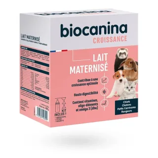 Biocanina lait maternisé allaitement chiots et chatons 400 g + biberon + tétines