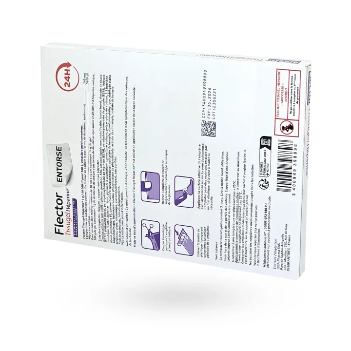 Flector Tissugel Héparine entorse 3 emplâtres Diclofénac épolamine | Pharmacie en ligne