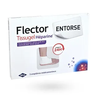 Flector Tissugel Héparine entorse 3 emplâtres
