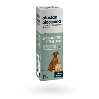 Biocanina Otostan chiens et chats traitement auriculaire 15 ml