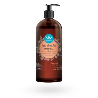 Gel douche surgras 3 en 1 Wellpharma | Fraîcheur d'agrumes 1 litre