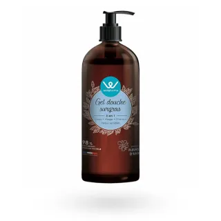 Gel douche surgras 3 en 1 Wellpharma | Fleurs d'eau 1 litre