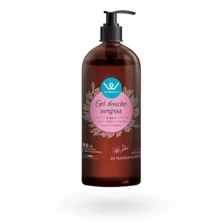 Gel douche surgras 3 en 1 Wellpharma | Fleurs de frangipanier 1 litre