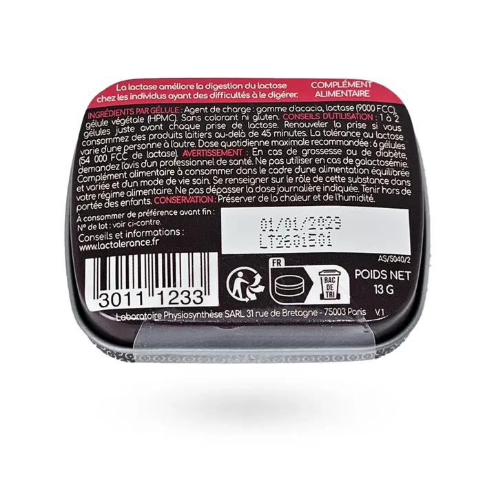 Lactolerance 9000 Lactase 36 gélules - Digestion du lactose | Pharmacie en ligne