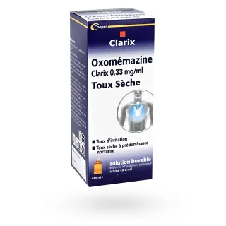 Clarix oxomémazine 0,33 mg/ml sans sucre 150 ml