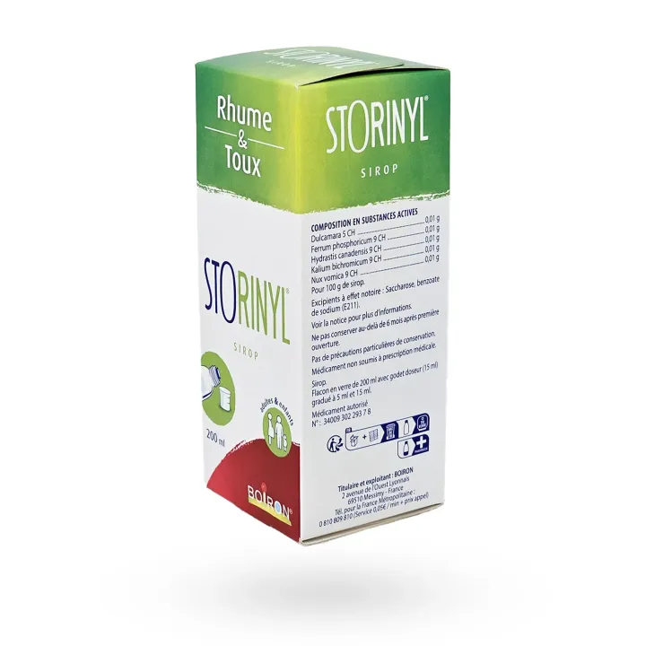 Storinyl sirop Rhume & Toux Boiron 200 ml | Pharmacie en ligne