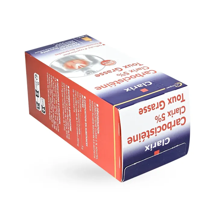 Clarix Expectorant Carbocistéine 5 % Adultes sans sucre | Pharmacie en ligne