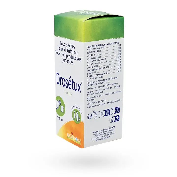 Drosétux Boiron sirop toux sèche et d'irritation 150 ml | Pharmacie en ligne