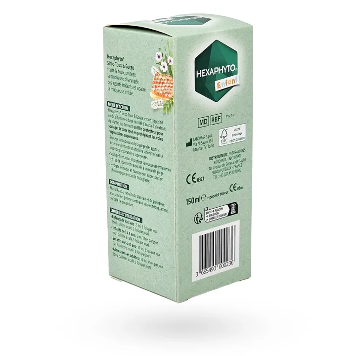 Hexaphyto enfant sirop toux sèche/grasse 150 ml | Pharmacie en ligne