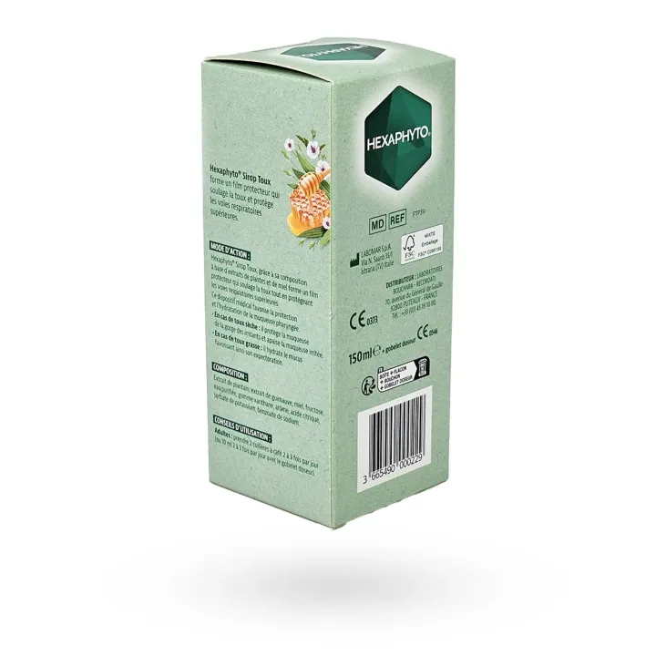Hexaphyto sirop toux grasse ou sèche flacon 150 ml | Pharmacie en ligne