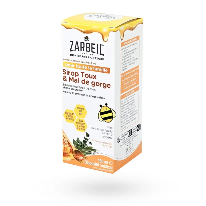 Zarbeil sirop toux & mal de gorge 150 ml | Pharmacie en ligne