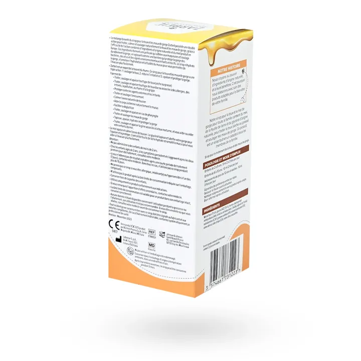 Zarbeil sirop toux & mal de gorge 150 ml | Pharmacie en ligne